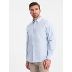 OMBRE Klasična moška bombažna majica REGULAR V1 OM-SHOS-0154 modra MDN124349 XL