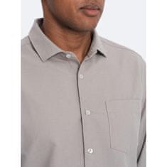 OMBRE Moška srajca REGULAR FIT z žepi V1 OM-SHCS-0148 siva MDN124357 S