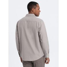 OMBRE Moška srajca REGULAR FIT z žepi V1 OM-SHCS-0148 siva MDN124357 S