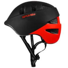 Spokey CHERUB Otroška kolesarska čelada IN-MOLD, 48-52 cm, črno-rdeča