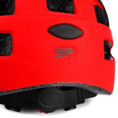 Spokey CHERUB Otroška čelada za kolo, inline, rolko, 48-52 cm, črno-rdeča