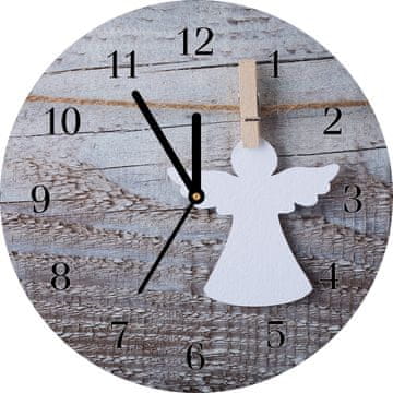 tulup.si Steklena ura Sveti Angel pozimi Črne kazalke