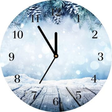 tulup.si Steklena ura Zimska snežna božična drevesa Črne kazalke