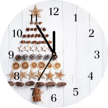tulup.si Steklena ura GingerbRead Christmas Tree Božični okraski Bele kazalke