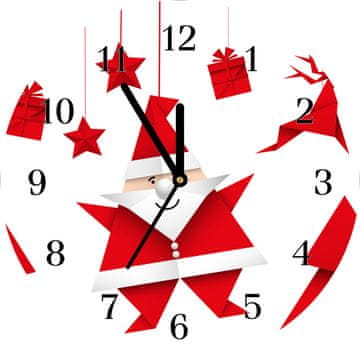 tulup.si Steklena ura Božična darila Santa Claus Črne kazalke