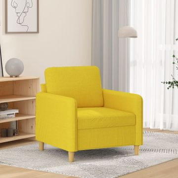 Vidaxl vidaXL Fotelj, svetlo rumen, 60 cm, oblazinjenje iz blaga