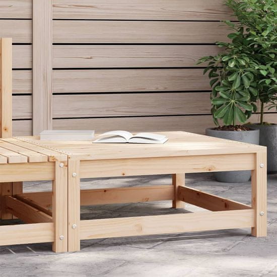 Vidaxl Vrtni stolček za noge 70x70x30 cm trdna borovina