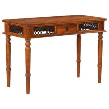 Vidaxl vidaXL Pisalna miza s predalom 110x50x76 cm masivni akacijev les