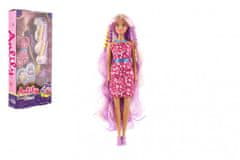 Teddies Anlily česalna lutka z dolgimi lasmi iz plastike 28cm z dodatki