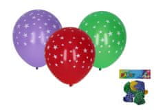 Napihljiv balon 30 cm - komplet 5 balonov, tiskanje zvezd