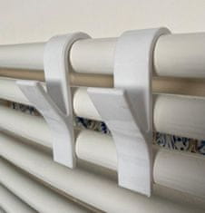 Plastični obešalnik za radiator 6 kosov bela/prozorna
