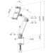 Neomounts DS15-545WH1/Tablet Holder/4,7-12,9"/Naklon/Rotacija 360°/3 zatiči/bela