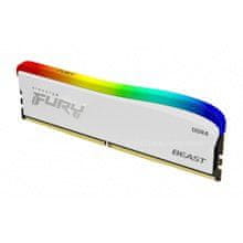 Kingston FURY Beast White/DDR4/16GB/3200MHz/CL16/1x16GB/RGB/White
