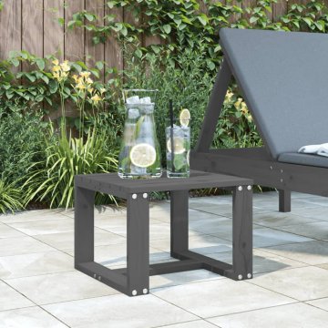Vidaxl Vrtna stranska mizica siva 40x38x28,5 cm trdna borovina