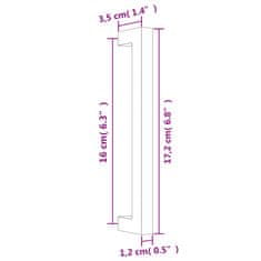 Greatstore Ročaji za omarico 10 kosov srebrna 160 mm nerjaveče jeklo