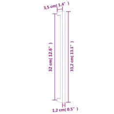 Greatstore Ročaji za omarico 5 kosov srebrni 320 mm nerjaveče jeklo