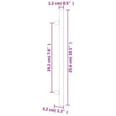 Greatstore Ročaji za omarico 5 kosov zlati 192 mm nerjaveče jeklo