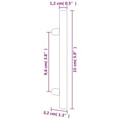 Vidaxl Ročaji za omarico 10 kosov zlati 96 mm nerjaveče jeklo
