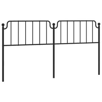 Vidaxl Kovinsko nadomestno vzglavje črno 200 cm
