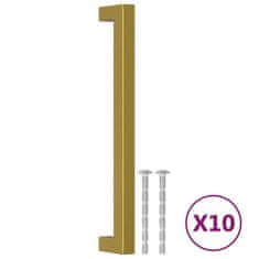 Vidaxl Ročaji za omarico 10 kosov zlati 192 mm nerjaveče jeklo