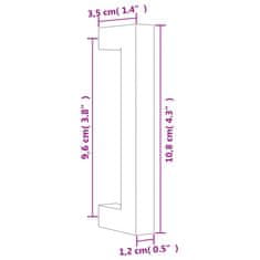 Vidaxl Ročaji za omarico 20 kosov bron 96 mm nerjaveče jeklo