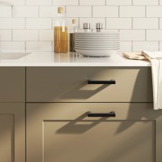 Vidaxl Ročaji za omarico 20 kosov črni 96 mm nerjaveče jeklo