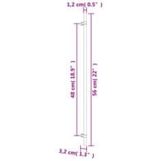 Vidaxl Ročaji za omarico 5 kosov črni 480 mm nerjaveče jeklo