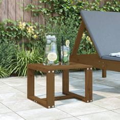 Vidaxl Vrtna stranska mizica medeno rjava 40x38x28,5 cm trdna borovina