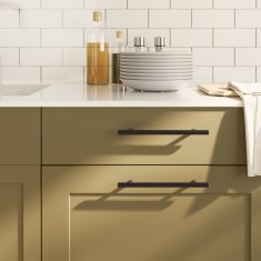 Vidaxl Ročaji za omarico 20 kosov črni 160 mm nerjaveče jeklo