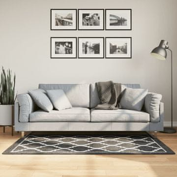Vidaxl vidaXL Pralna preproga, črno-bela, 80x150 cm