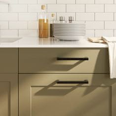 Vidaxl Ročaji za omarico 10 kosov črni 160 mm nerjaveče jeklo