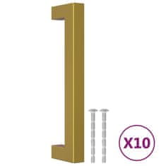 Vidaxl Ročaji za omarico 10 kosov zlati 128 mm nerjaveče jeklo