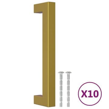 Vidaxl Ročaji za omarico 10 kosov zlati 128 mm nerjaveče jeklo