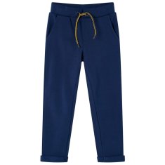 Vidaxl Otroške hlače z vrvico mornarsko modre 104