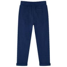 Vidaxl Otroške hlače z vrvico mornarsko modre 104
