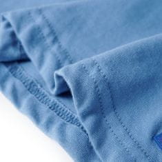Vidaxl Otroška majica s kratkimi rokavi srednje modra 104