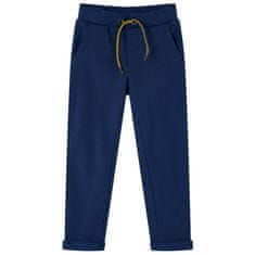 Greatstore Otroške hlače z vrvico mornarsko modre 140