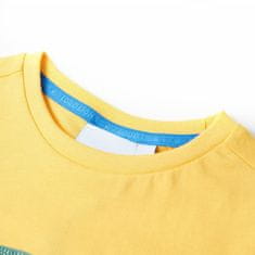 Vidaxl Otroška majica s kratkimi rokavi svetlo oker 104