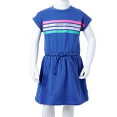 Vidaxl Otroška obleka z vrvico kobaltno modra 92