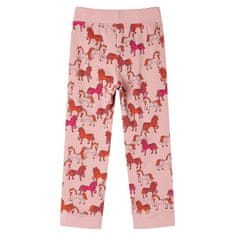 Greatstore Otroška pižama z dolgimi rokavi svetlo roza 116