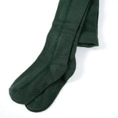 Greatstore Otroške hlačne nogavice temno zelene 92