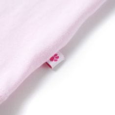 Greatstore Otroška majica s kratkimi rokavi nežno roza 92