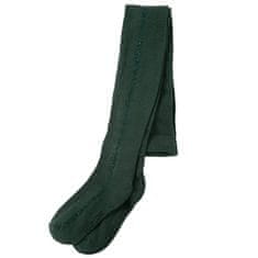 Greatstore Otroške hlačne nogavice temno zelene 128