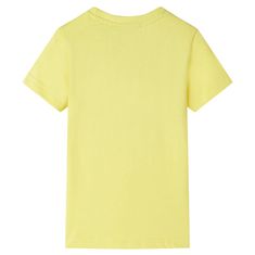 Greatstore Otroška majica s kratkimi rokavi rumena 140
