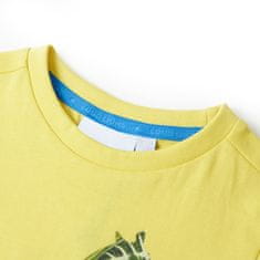Greatstore Otroška majica s kratkimi rokavi rumena 140