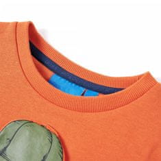 Vidaxl Otroški pulover temno oranžen 128