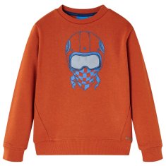 Greatstore Otroški pulover svetlo rjast 92