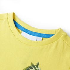 Greatstore Otroška majica s kratkimi rokavi rumena 116