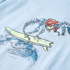 Vidaxl Otroška majica s kratkimi rokavi svetlo modra 116