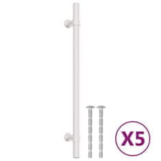 Vidaxl Ročaji za omarico 5 kosov srebrna 192 mm nerjaveče jeklo